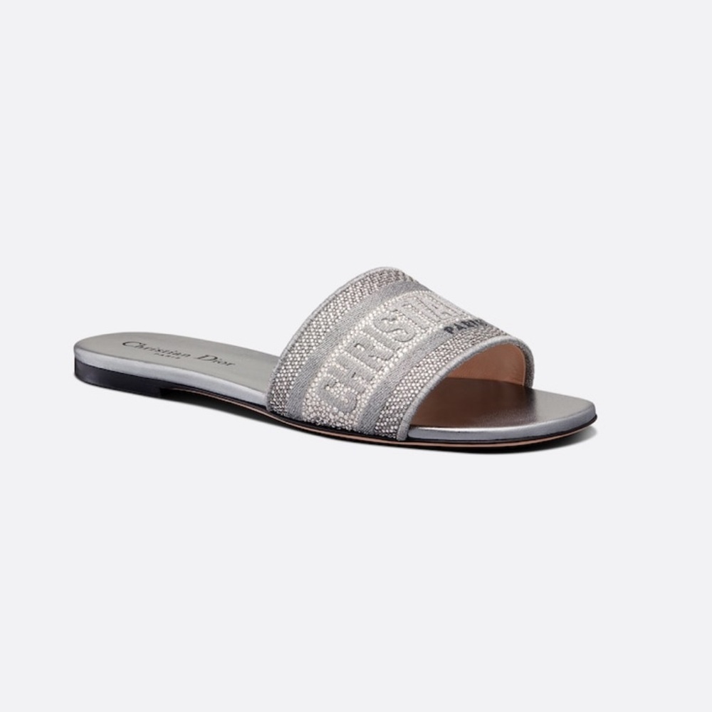 Christian Dior Dway Metallic Slides